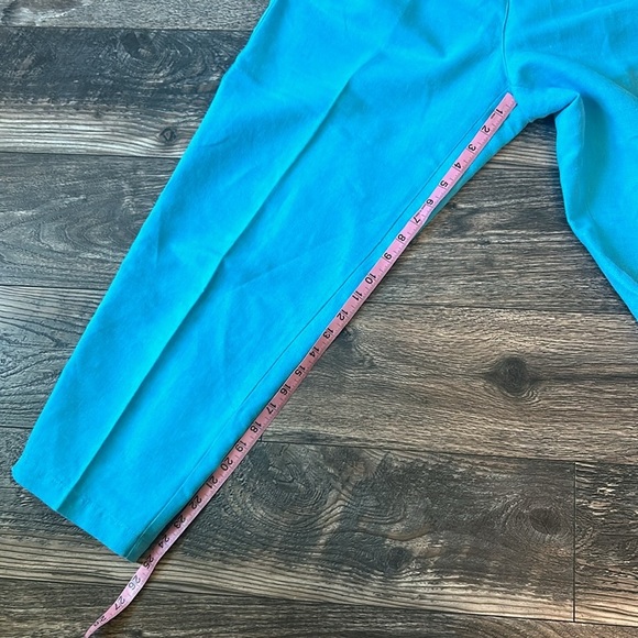 Spring SummerTalbots Blue Linen Blend High-Waisted Pants Size 8 - Picture 7 of 7